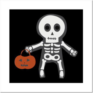 Chic Skeleton Charm: Spooky Halloween Posters and Art